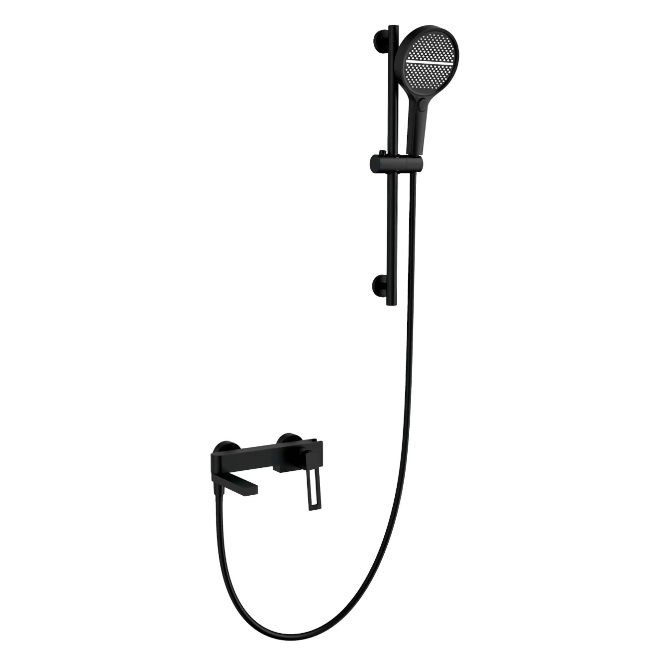 Loha douche tànana mivolombola mainty minimalista misy fanitsiana ny haavony