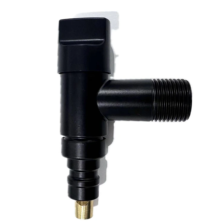 Black Square Knob Stop Valve ho an'ny milina fanasan-damba
