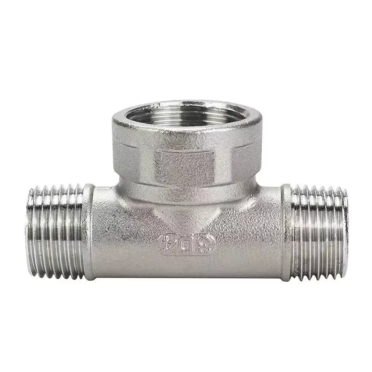 DN15-DN100 BSP Stainless vy antonony lehibe sodina Tee