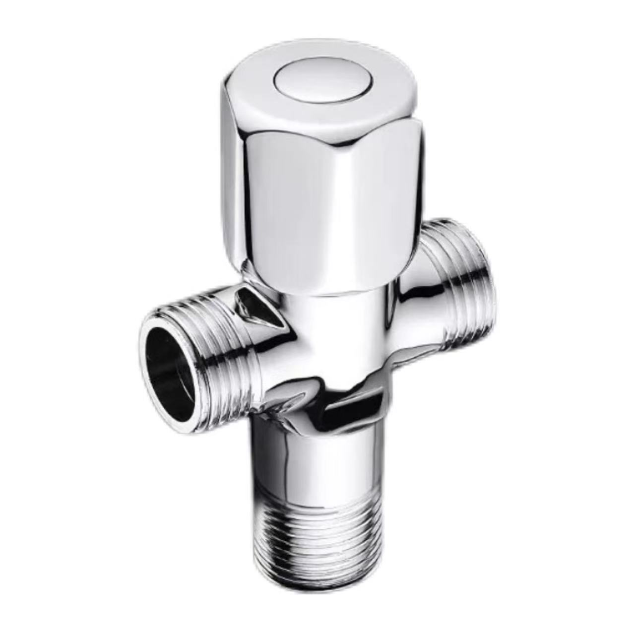 Electroplated Single-Control haingana fanokafana telo-lalana zoro Valve Electroplated Single-Control haingana fanokafana telo-lalana zoro Valve