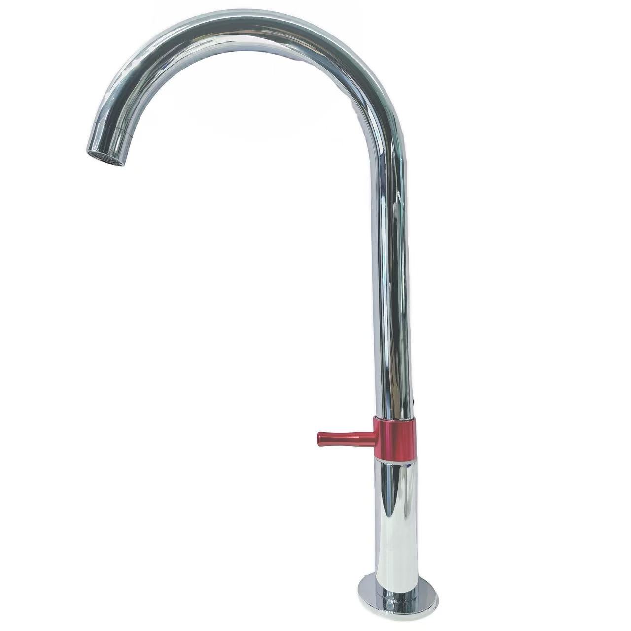 Manjelanjelatra High-Arch Gooseneck Single Cold Kitchen Sink Faucet Manjelanjelatra High-Arch Gooseneck Single Cold Kitchen Sink Faucet