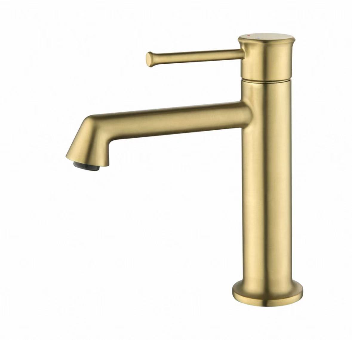 Faucet fanaraha-maso tokana volamena matte cylindrical