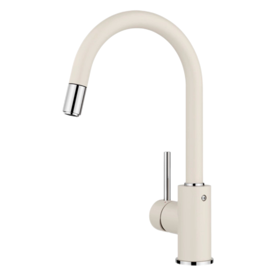 Faucet Faucet Misintona lakozia mafana sy mangatsiaka amin'ny gooseneck minimalista Faucet Faucet Misintona lakozia mafana sy mangatsiaka amin'ny gooseneck minimalista