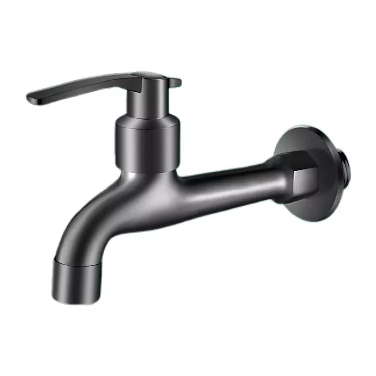 Faucet mangatsiaka tokana mipetaka amin'ny rindrina miaraka amin'ny halavany lava