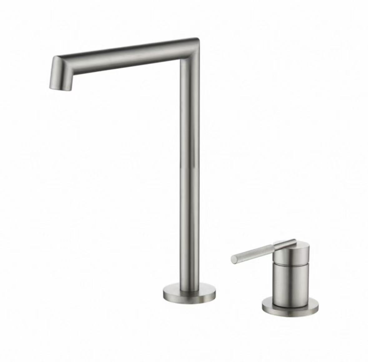 Faucet Mirror Silver Geometric Split