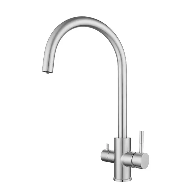 Swan Neck 3-in-1 Kitchen Faucet mafana sy mangatsiaka